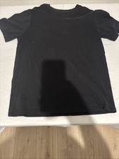 Solid Black T Shirt Boys Wonder Nation Shirt Short Sleeves Size Large 10-12
