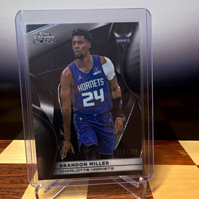 Topps 2025-26 Topps Chrome Black Brandon Miller Hornets #58 /299