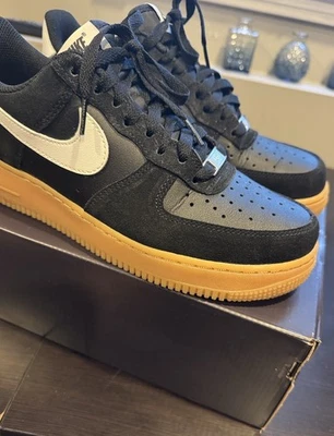 Nike Air Force 1 07 LV8 Suede Black Gum | eBay