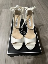 Nina Womens Ivory Luster Vinnie Bow Back Detail Heeled Wedding heels