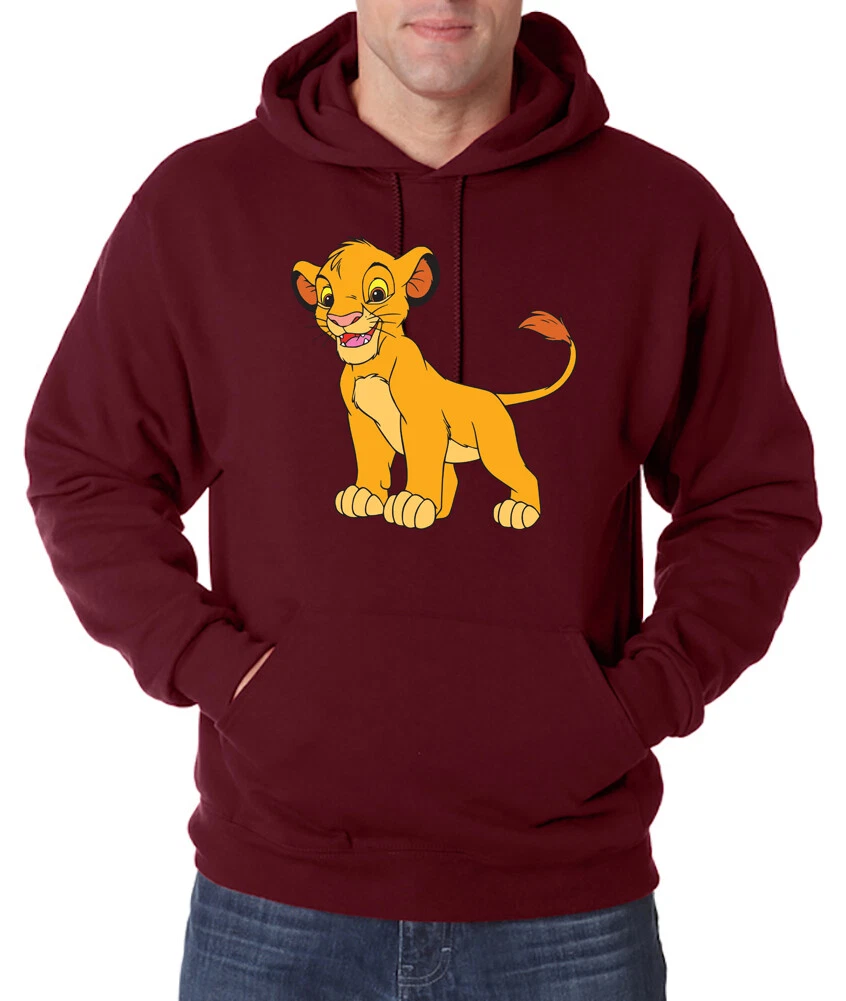 LOEWE Felpa con cappuccio uomo Youth Designz Simba pullover leone re safari re dolce anni '90 divertente