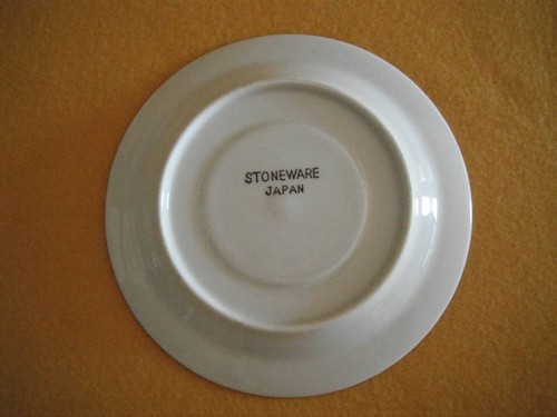STONEWARE SAUCER JAPAN BLUE WITH RUST EXCELLENT MULTIPLE AVAILABLE 6.25" - Picture 4 of 6