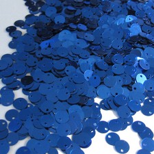 Sequins Royal Blue 6mm Paillettes / Flat Top Hole 750 pieces Loose