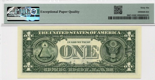 $1 2021 Repeater Serial Number Federal Reserve Note Richmond Fr#3007-E EC Block - Picture 2 of 2