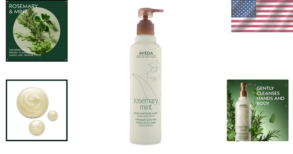 Invigorating Rosemary Mint Hand & Body Wash - Eco-Friendly Liquid Soap - Image 2 of 4