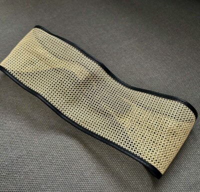 Fendi Mesh Belt Fendi Silver Perforated Patent Leather FF Buckle Wide Belt  main image 4