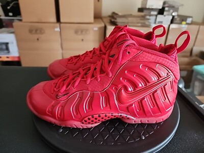 Size 6Y/7.5 Women's - Nike Little Posite Pro Mid Red October