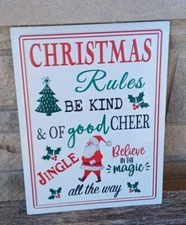 Santa Claus Jingle All The Way Christmas Rules Metal Sign