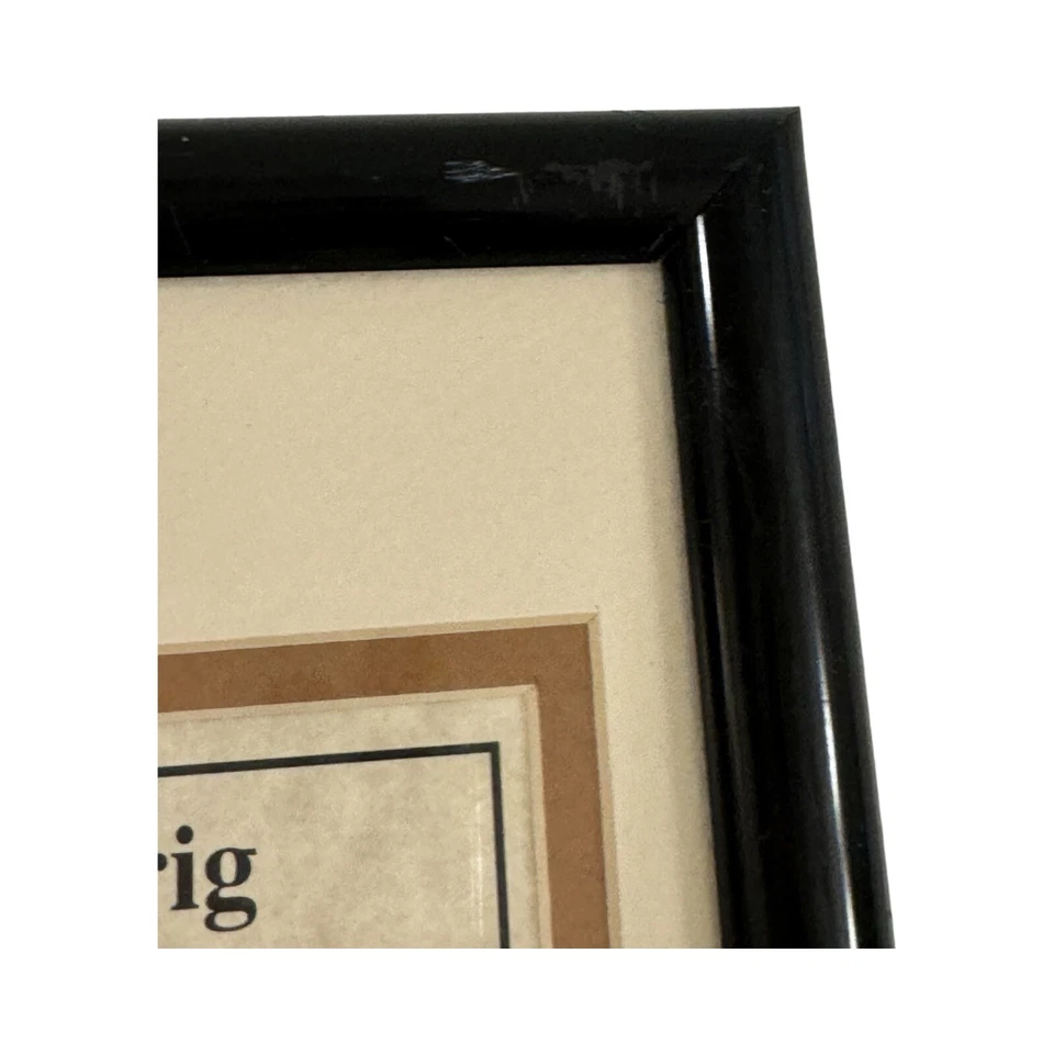 复古美国职棒大联盟“梦之队”Lou Gehrig 带框和垫片照片带职业统计 — 第 4/4 张图片