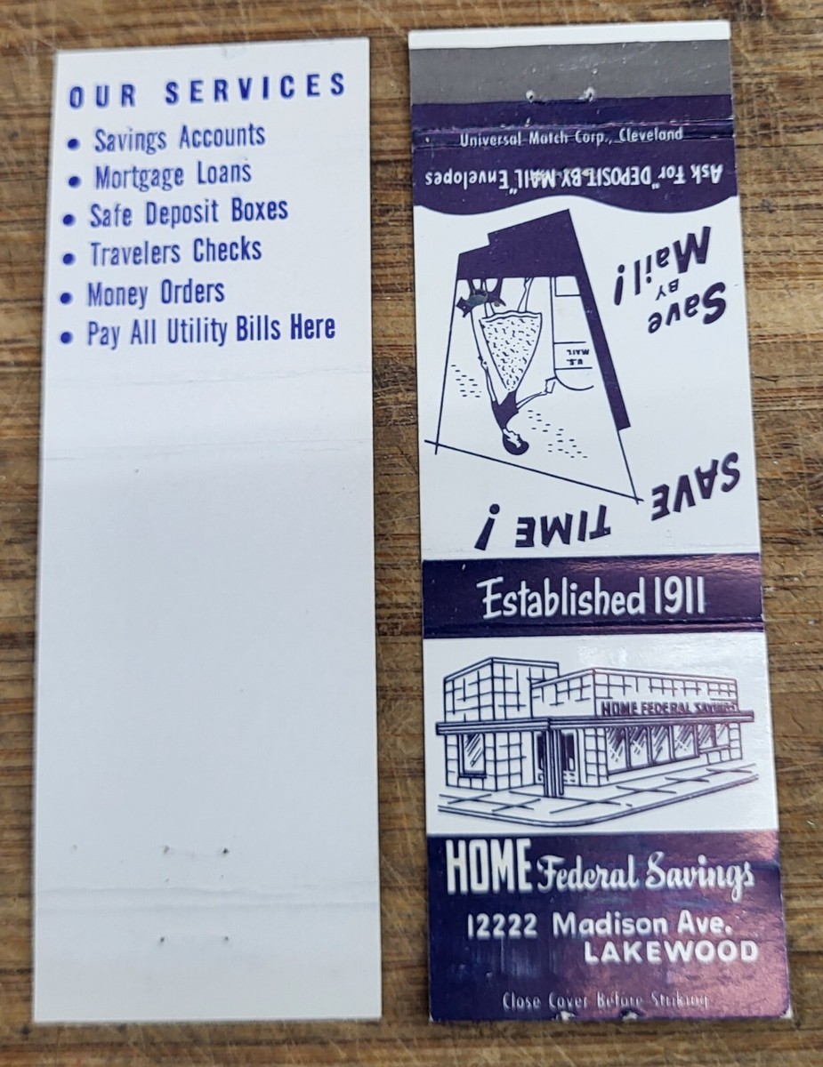 Matchcover Ohio Lakewood Home Federal Savings Bank