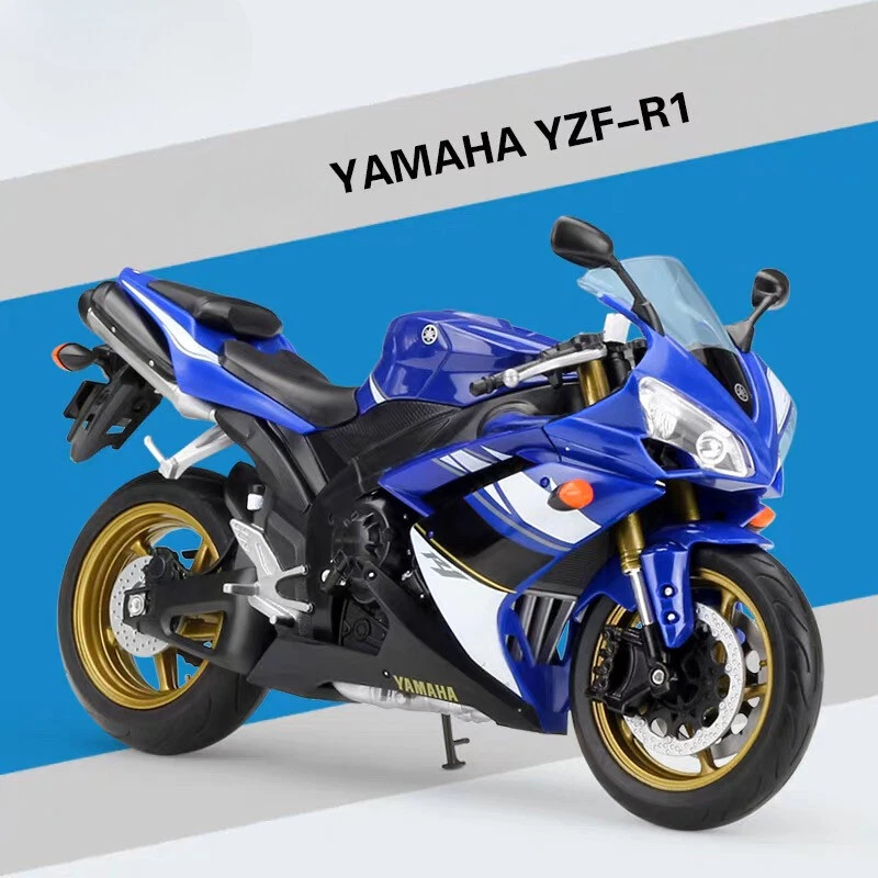 WELLY 1:10 YAMAHA YZF-R1 Simulación Moto Modelo Juguetes Adorno Regalo IDEA Foto 2 de 4