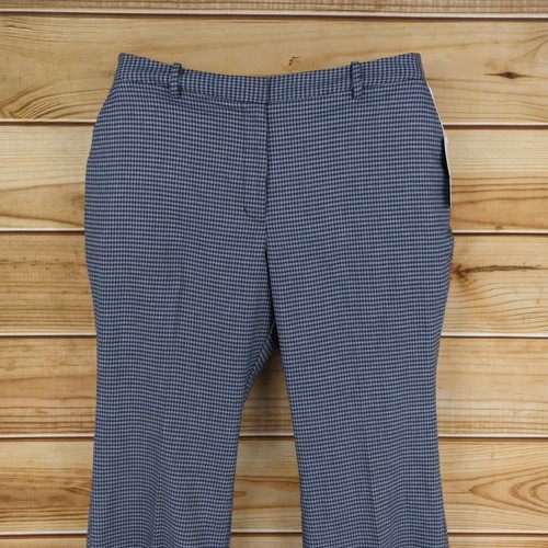 Worthington Trouser Pants Crop Flared Womens Size 16P Gray Blue Houndstooth NEW - Picture 5 of 9