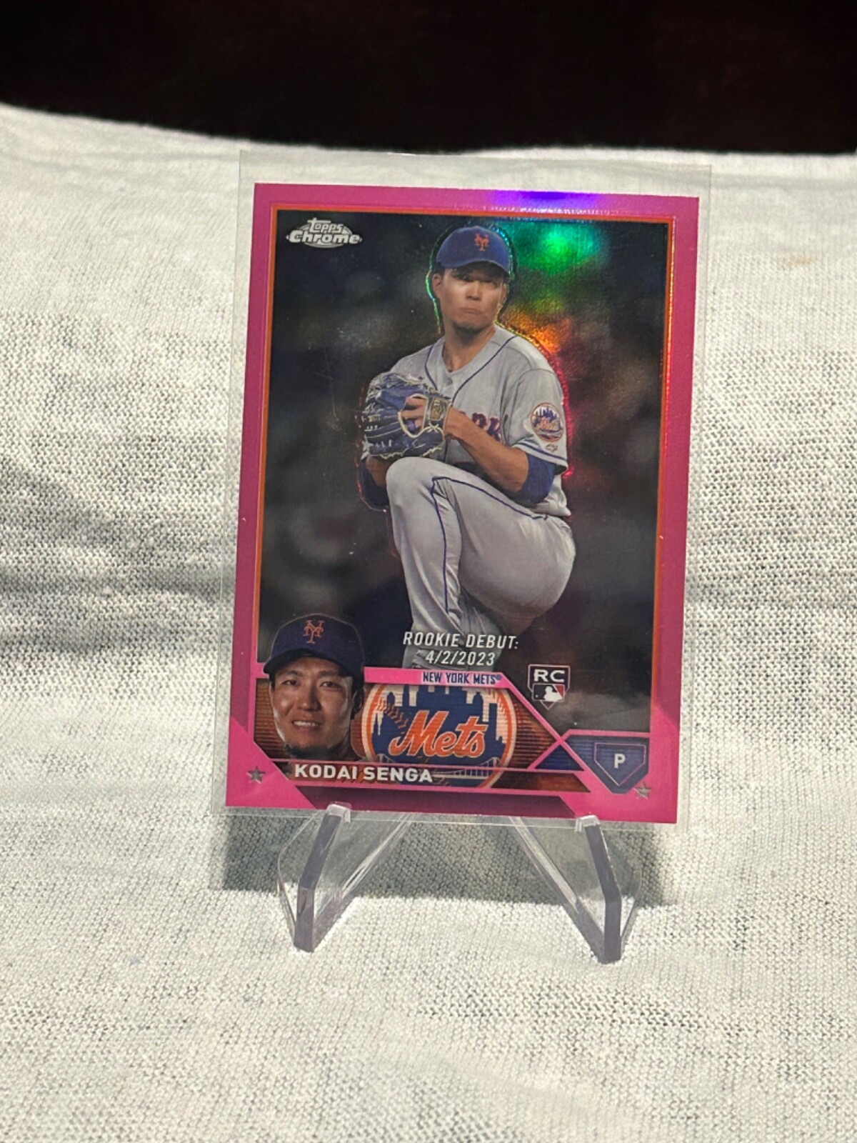 2023 Topps Chrome Update Kodai Senga Pink Refractor Rookie RC #USC124 Mets
