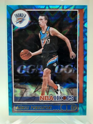 Aleksej Pokusevski 2021-22 Panini NBA Hoops #13 TEAL Explosion OKC Thunder