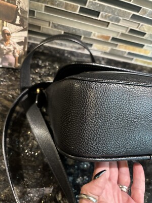 COACH 1941 Pebbled Leather Rambler Crossbody shoulder Bag Black