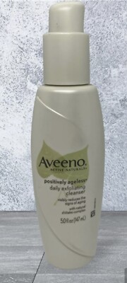 Aveeno Positively Ageless Daily Exfoliating Cleanser Shiitake Complex 5.0 oz NEW