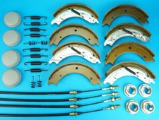 Twin Axle 250x40 Brake Shoe Cable & Caps Kit for 3500kg DP120G 10' IFOR WILLIAMS