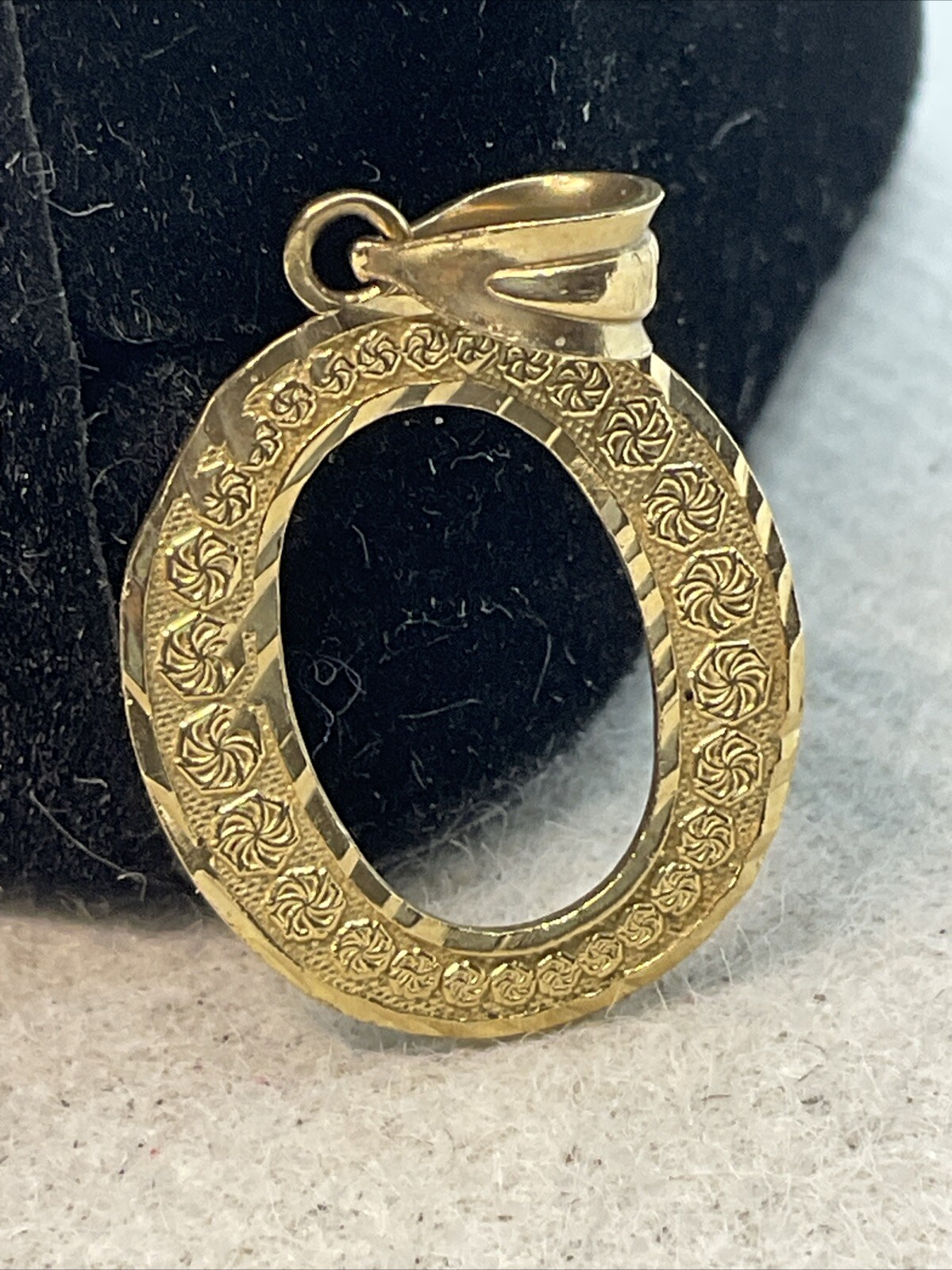 Solid 10K Yellow Gold Diamond Cut INITIAL LETTER … - image 13