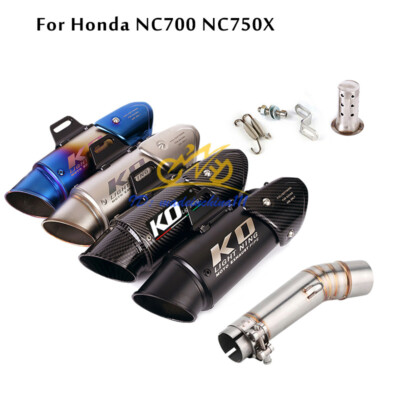 For Honda NC700 NC750X Exhaust Muffler Pipe Silencer Tips Slip On Mid Link Tube