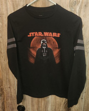 Star Wars Long Sleeve T-shirt Youth Size Large Black  Red w/ Darth Vader