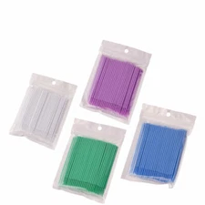 100 Pcs Dental Micro Brush Disposable Materials Tooth Applicators Medium Fine