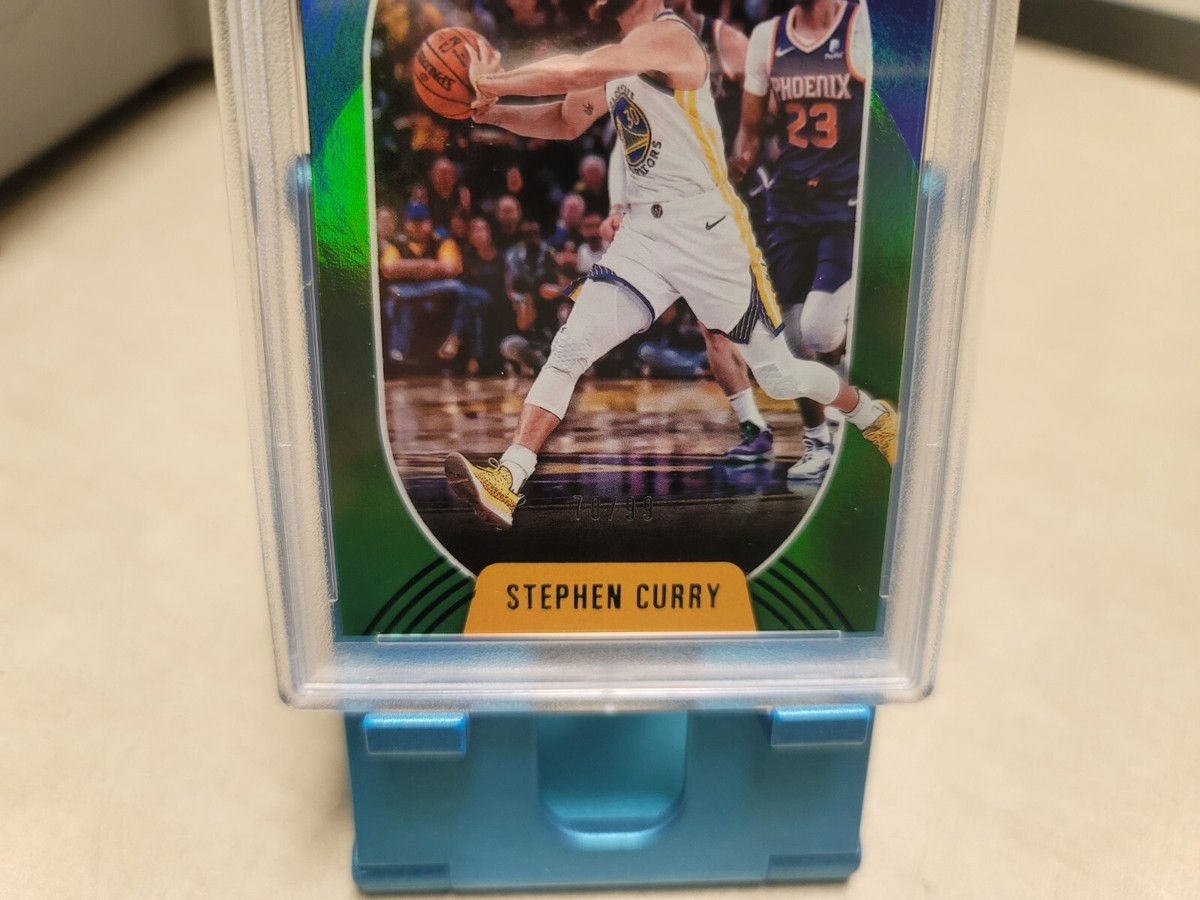 Steph Curry 2020-21 NBA Hoops Warriors Green Holo SSP /99 #130 PSA 