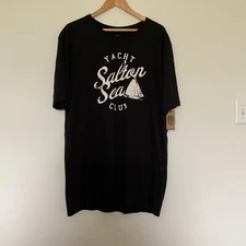 The Foundry Supply Co. Salton Sea Yacht Club T Shirt Black Sz XLT Preppy Sailing
