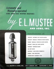 1952 E.L. Mustee & Sons Inc. Water Heater ASBESTOS Insulation Page Ad