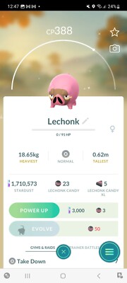 Pokemon Go Shiny Lechonk