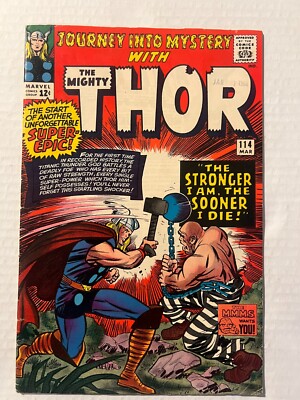 JOURNEY INTO MYSTERY #114 1ST APP OF ABSORBING MAN JACK KIRBY COVER & ART 1965