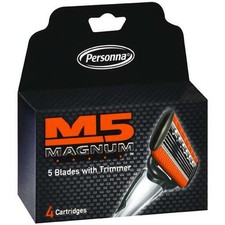 Personna M5 Magnum Refill Blades 4ct 4 Pack