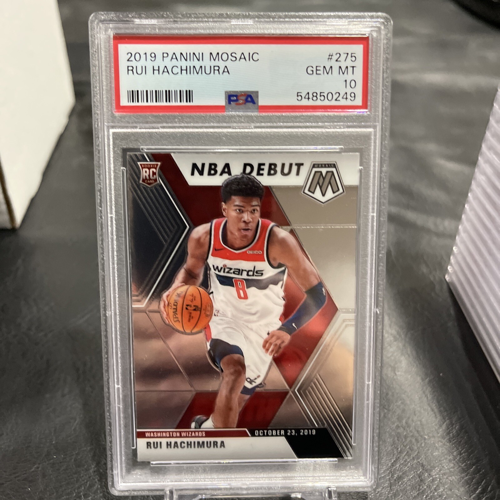 Rui Hachimura 2019 Panini Mosaic Rookie NBA Debut RC 275 PSA 10 LA Lakers