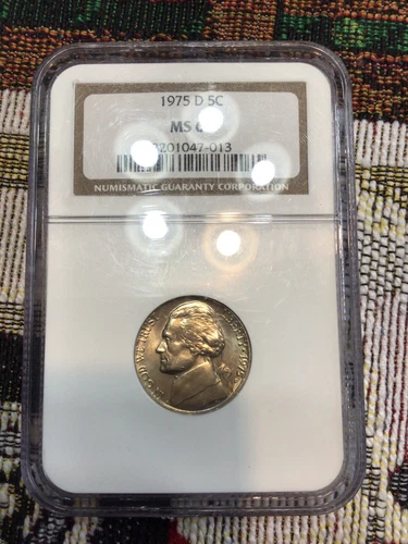 1975- D, Jefferson Nickel, NGC MS 65, Reasonably Priced. 