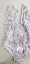 Free People HAH Comin in Haht Lace Bodysuit Size Small Lavender Lingerie Top 78