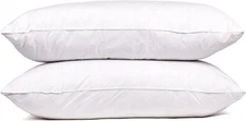 Goose Down And Feather 400 Thread Count Premium Bed Pillow Queen 2 Pack NEW