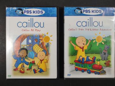 Lot of 2 DVD s PBS Kids, Caillou. at Play, Caillou's Train Trip.