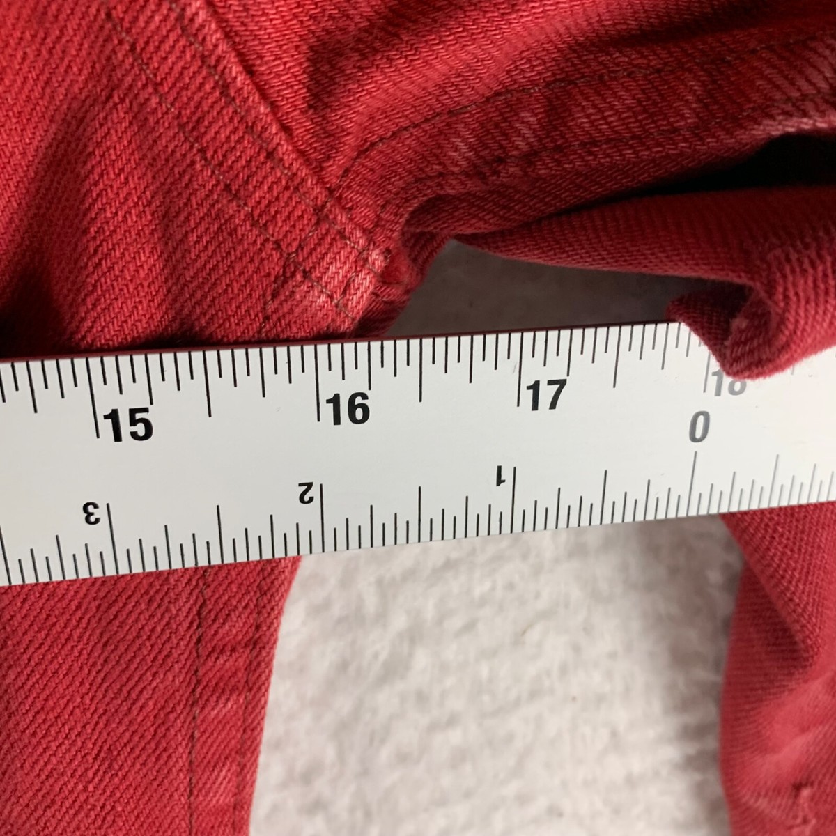 Denim & Supply Ralph Lauren Women's Red Button Down Cropped