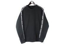 authentic JUST CAVALLI Sweatshirt Size L black sleeve logo
