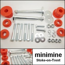 Classic Mini LATE Rear Subframe Fitting Mounting Kit INC. POLYFLEX Bushes 1976>