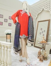 Junaid Jamshed Pakistani Kurta with Dupatta - XXL