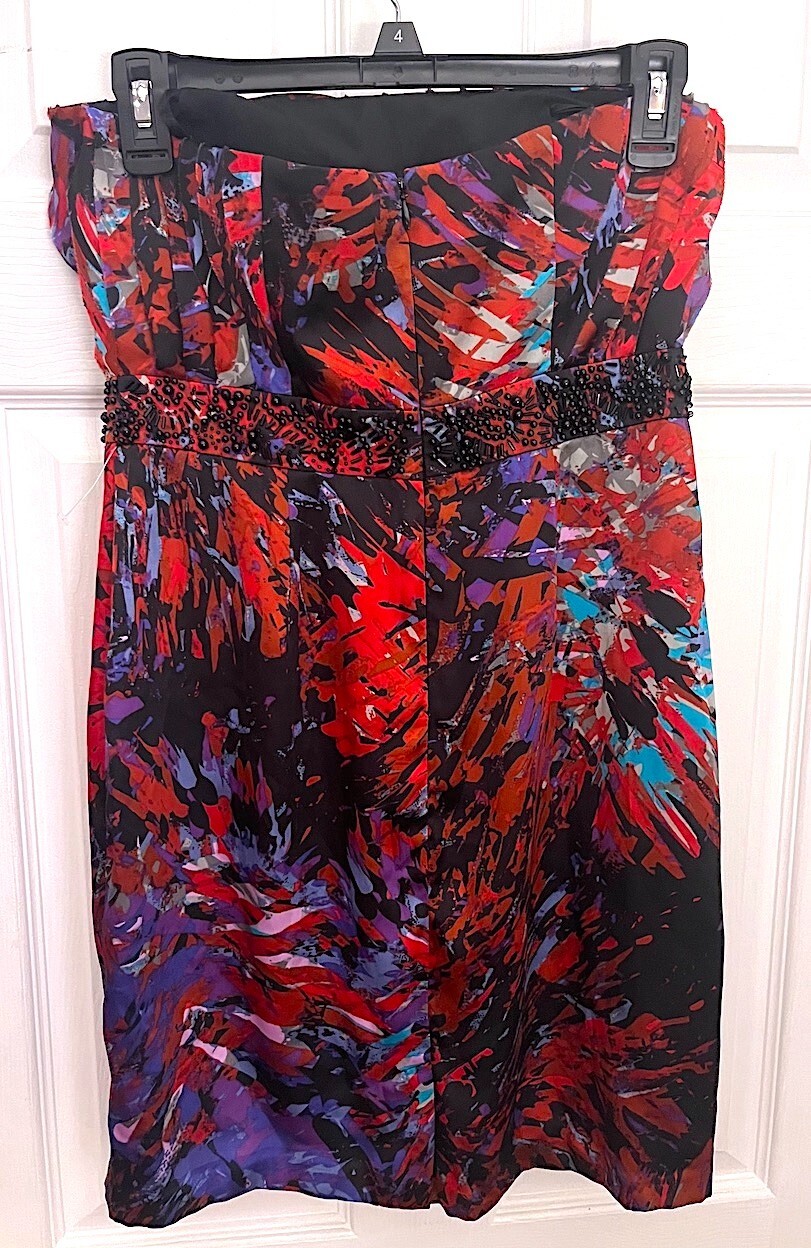 NWT BCBGENERATION ROUGE MULTICOLOR STRAPLESS BEAD… - image 3