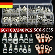 240X Rohrkabelschuhe Sortiment 6-35mm² Ringösen Ringzungen Kabelschuhe Ring Set
