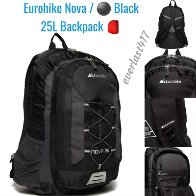 Eurohike Nova Camping 25L Rucksacks Daysacks Black for sale - Main Image