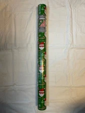 HALLMARK 380 SQ. FT. HEAVY-WEIGHT TWO-SIDED GIFT WRAP, GREEN SANTA 700