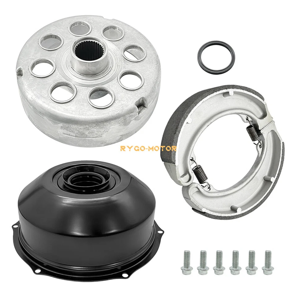 Rear Brake Drum Cover Hub Shoes for Honda Fourtrax 300 TRX300 TRX300FW 1988-2000 - Image 4 of 4
