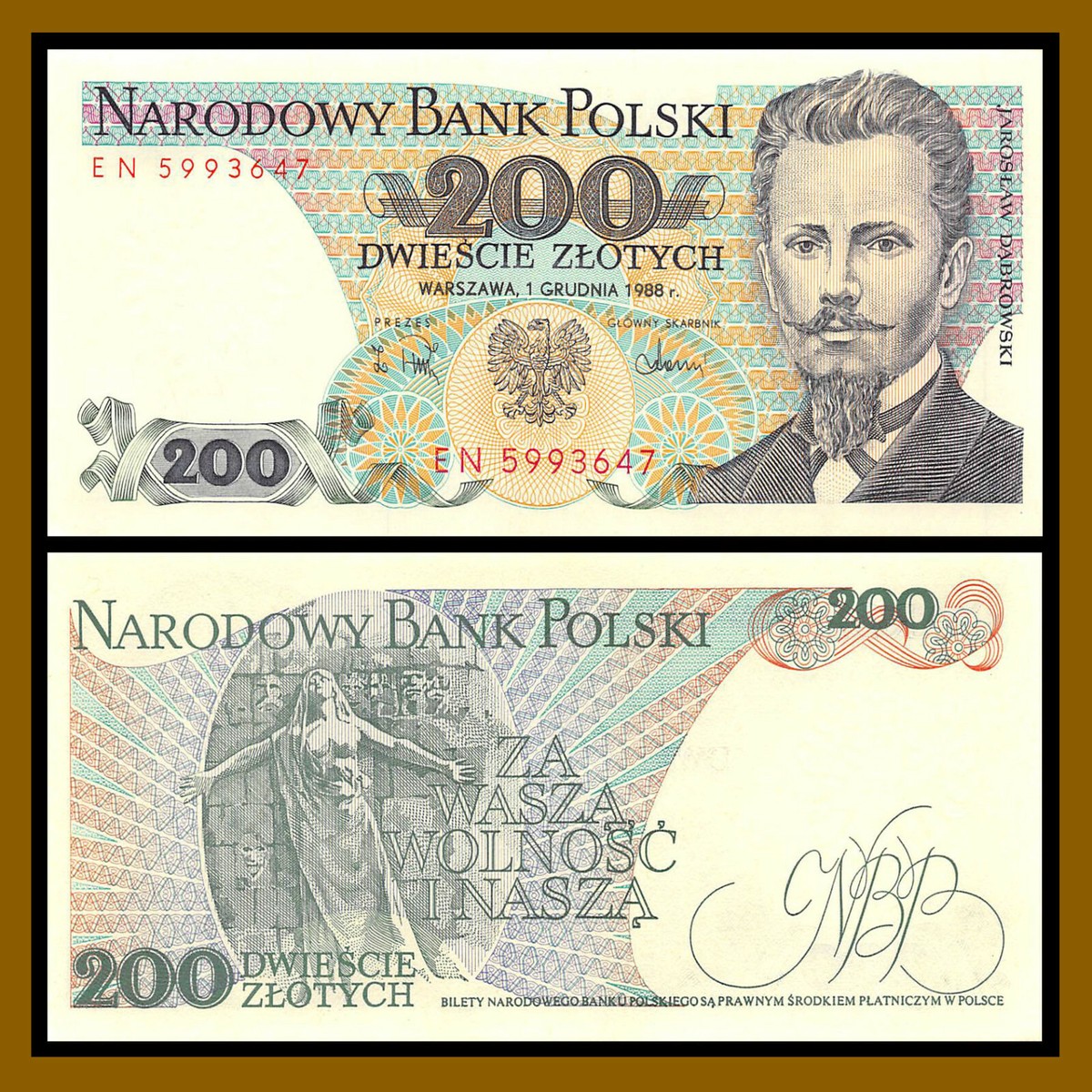 Poland 200 Zlotych, 1988 P-144c Unc | eBay