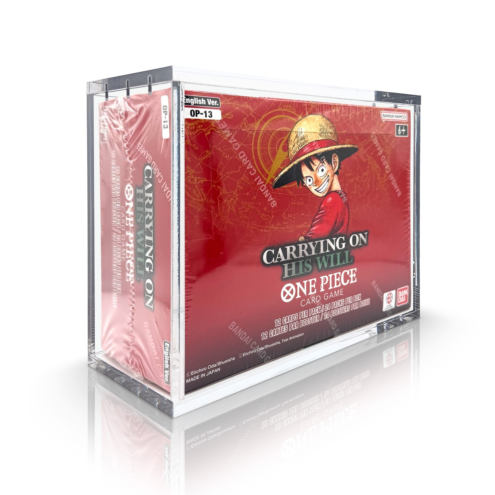 Teca Case Box One Piece in Plexiglass Trasparente Magnetico OP Inglese Manga