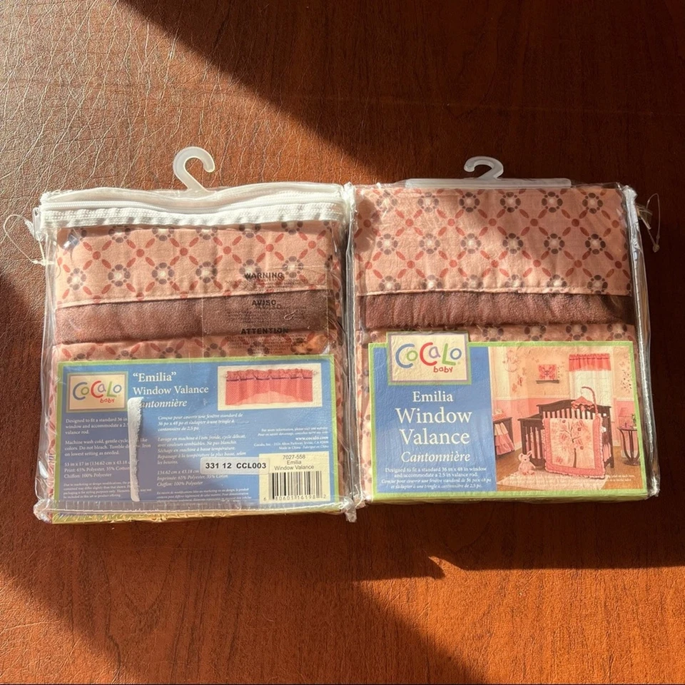 Juego de 2 cenefas de ventana CoCaLo Emilia rosa 36 x 48 Foto 3 de 4