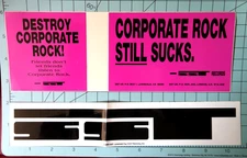 SST records & "Corporate Rock Sucks" vintage logo large XL stickers, punk, skate