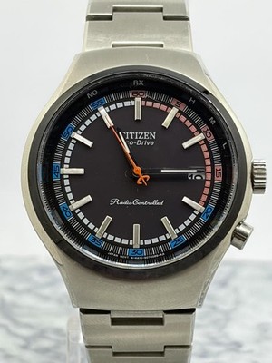 CITIZEN H416-S048192 Radio-Controlled Solar Retro Watch used from Japan